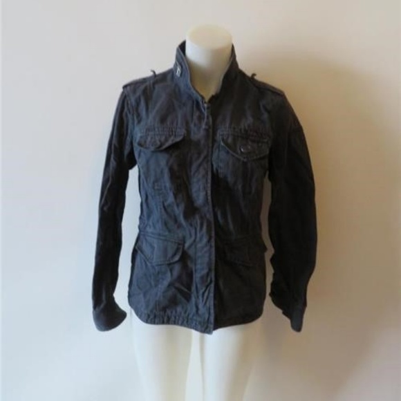 ABERCROMBIE & FITCH BLACK JACKET TOP SZ S * - Picture 1 of 8